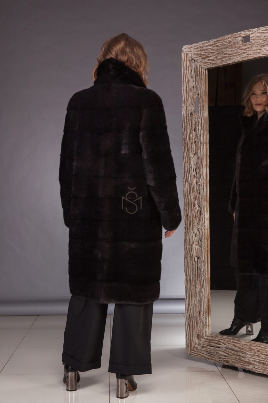 High quality mink fur coat made by SILTA MADA fur studio in Vilnius